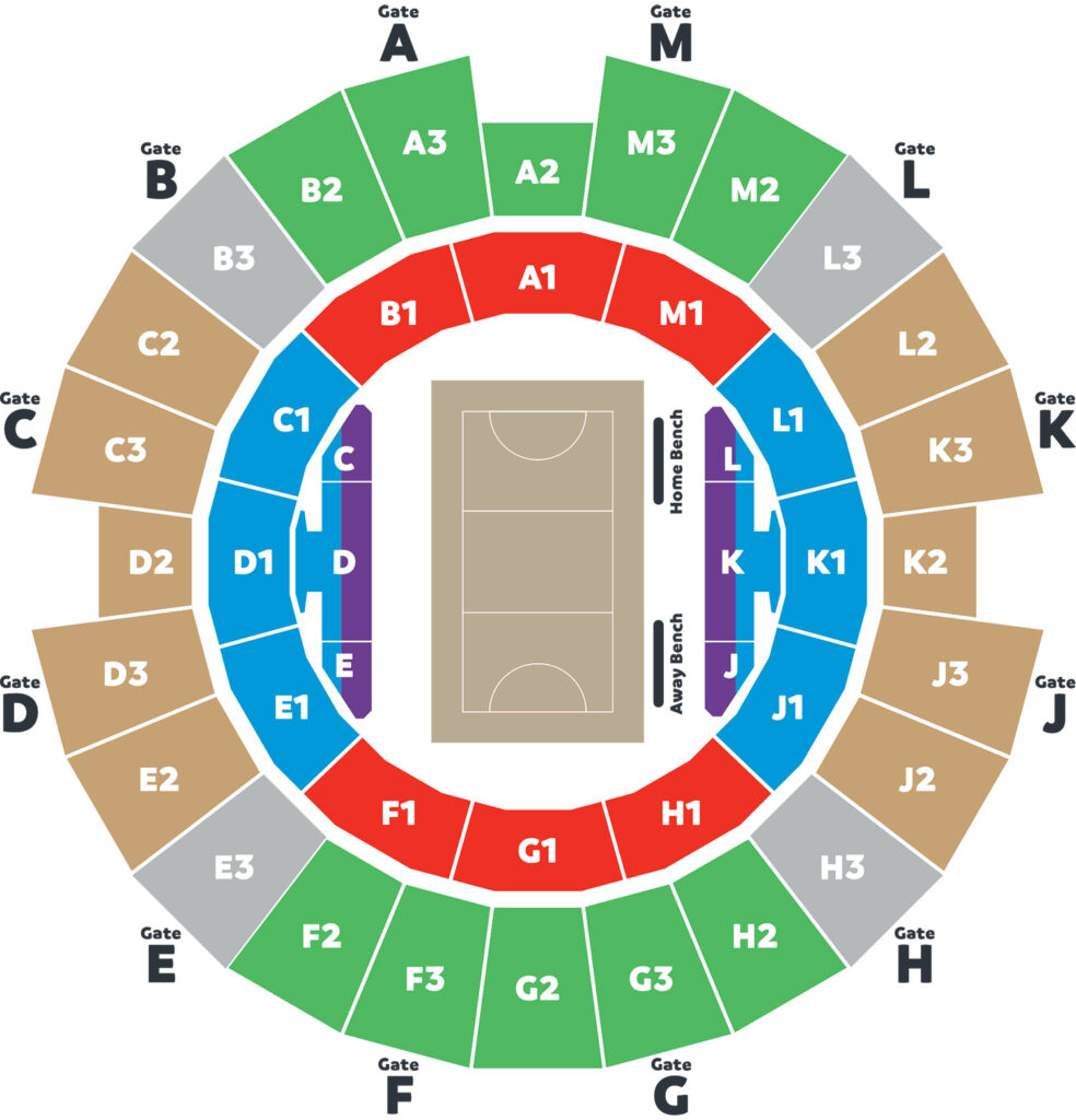 Ken Rosewall Arena Seating Map